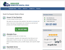 Tablet Screenshot of denvercodumpsterrental.com
